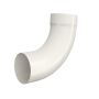 Lindab Steel Downpipe Bend with Socket 85 - 87mm Antique White