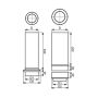Lindab Steel Drain Shoe - 75mm Black