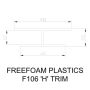 Anthracite Grey Woodgrain Hollow Soffit H Trim - 5mtr