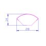 PVC Quadrant - 19mm x 5mtr Light Oak Woodgrain