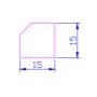 PVC Square Section - 15mm x 5mtr White