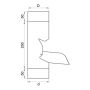 Lindab Steel Adjustable Diverter - 100mm Antique White