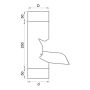 Lindab Magestic Steel Adjustable Diverter - 87mm Galvanised