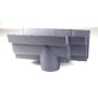 Cast Iron Moulded Ogee Gutter Running Outlet - 125mm for 100mm Downpipe Primed