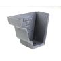 Cast Iron Moulded Ogee Gutter Left Hand Internal Stopend - 125mm Primed