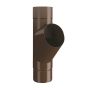 Lindab Steel Downpipe Branch 100mm - 100mm Brown