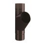 Lindab Steel Downpipe Branch 100mm - 100mm Coffee Brown