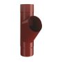 Lindab Steel Downpipe Branch 100mm - 100mm Dark Red