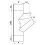 Lindab Steel Downpipe Branch 87mm - 87mm Brown