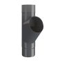 Lindab Steel Downpipe Branch 87mm - 87mm Graphite