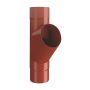 Lindab Steel Downpipe Branch 87mm - 87mm Tile Red
