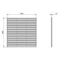 Contemporary Slatted Fence Panel - 1800mm x 1810mm Anthracite Grey