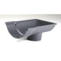 Cast Iron Beaded Half Round Gutter Stopend Outlet - 125mm for 65mm Downpipe Primed