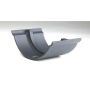 Cast Iron Beaded Half Round Gutter Union - 125mm Primed