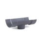 Cast Iron Half Round Gutter Running Outlet - 125mm for 65mm Downpipe Primed