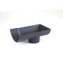 Cast Iron Half Round Gutter Stopend Outlet - 125mm for 75mm Downpipe Primed