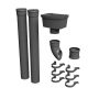 FloPlast 110mm Industrial/Xtraflo Downpipe Kit - Hopper - Grey