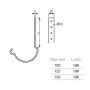 Lindab Magestic Steel Gutter 200mm Rafter Bracket - 100mm Galvanised
