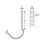 Lindab Steel Gutter 200mm Rafter Bracket - 125mm Black