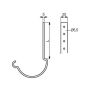 Lindab Steel Gutter 200mm Rafter Bracket - 150mm Anthracite Metallic
