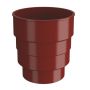 Lindab Steel Drain Connector - Dark Red