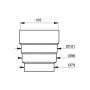 Lindab Steel Drain Connector - Dark Red