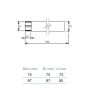 Lindab Steel Intermediate Downpipe - 87mm x 0.5mtr Graphite