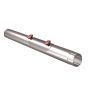 Lindab Steel Rod Access Downpipe - 100mm x 1mtr Silver Metallic