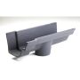 Cast Iron Notts Ogee Gutter Running Outlet - 115mm for 75mm Downpipe Primed