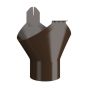 Lindab Steel Gutter Outlet 75mm - 150mm Brown