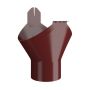 Lindab Steel Gutter Outlet 75mm - 150mm Dark Red