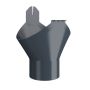 Lindab Steel Gutter Outlet 100mm - 190mm Anthracite Grey