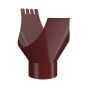 Lindab Steel Gutter Outlet 100mm - 190mm Dark Red