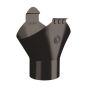 Lindab Steel Gutter Outlet 75mm - 125mm Black