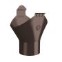 Lindab Steel Gutter Outlet 75mm - 125mm Coffee Brown