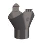 Lindab Steel Gutter Outlet 75mm - 125mm Graphite
