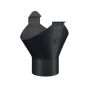 Lindab Steel Gutter Outlet 87mm - 125mm Matte Black