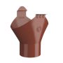 Lindab Steel Gutter Outlet 87mm - 125mm Tile Red