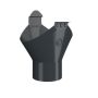 Lindab Steel Gutter Outlet 100mm - 150mm Anthracite Grey
