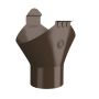 Lindab Steel Gutter Outlet 120mm - 150mm Brown