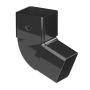Galeco Square PVC Offset Downpipe Kit Black - 80mm Diameter