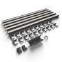 Galeco Square Industrial PVC Gutter Kit Black - 135mm