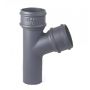 Cast Iron Round Downpipe Branch - 112.5 Degree x 75mm Primed