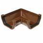 FloPlast Square Gutter Angle - 90 Degree x 114mm Brown