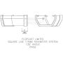 FloPlast Square Gutter Angle - 135 Degree x 114mm Black - Pack of 2