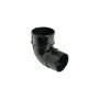 FloPlast Round Downpipe Bend - 92.5 Degree x 68mm Black - Pack of 2