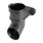 FloPlast Cast Iron Effect Round Downpipe Shoe with Fixing Lugs - 68mm - Pack of 2