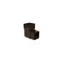 FloPlast Square Downpipe Bend - 92.5 Degree Brown