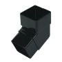 FloPlast Square Downpipe Offset Bend - 112 Degree Black