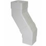FloPlast Square Downpipe Adjustable Offset Bend - 65mm White - Pack of 2